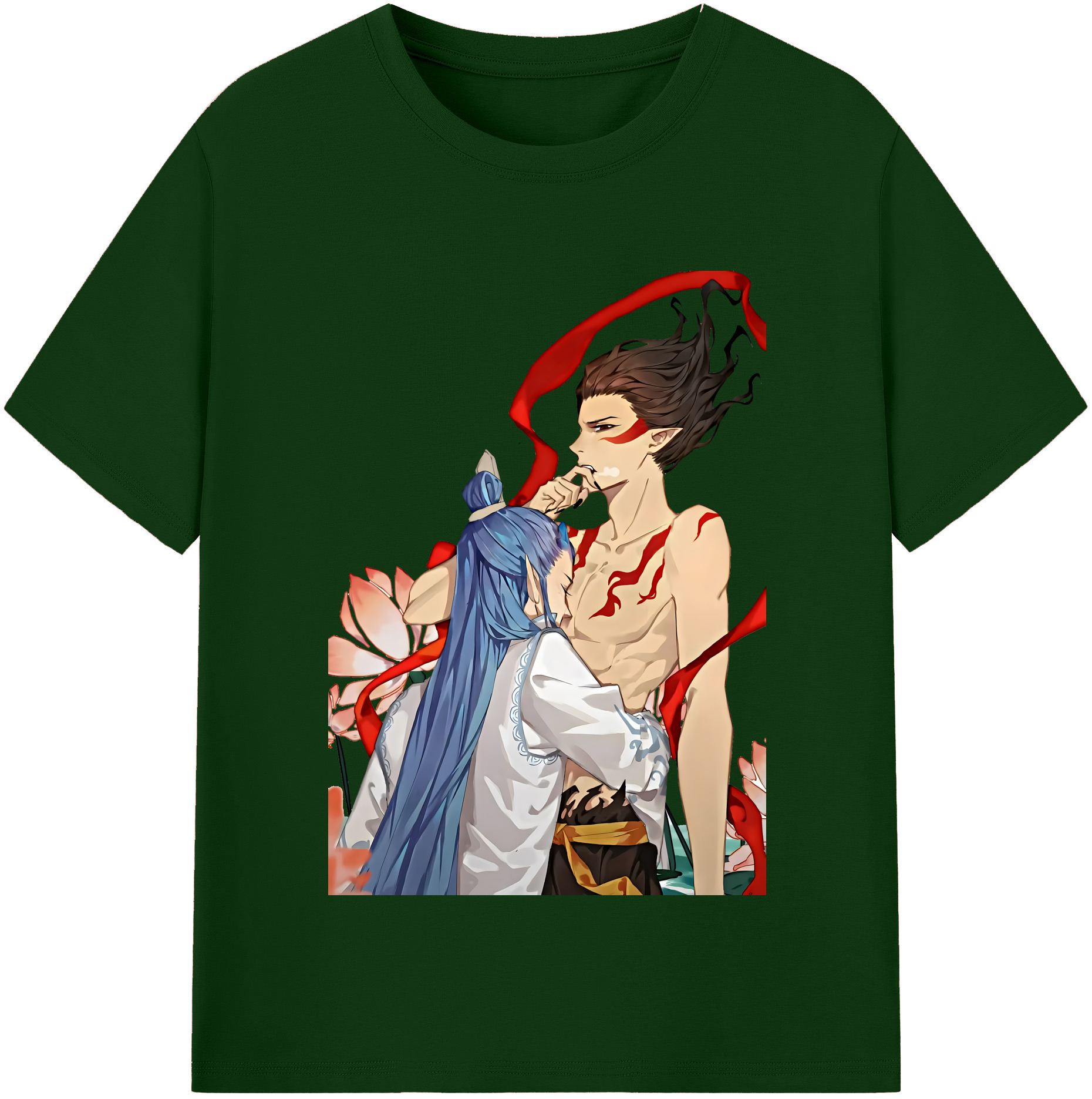 （画像用） Ne Zha 2 ナタ 魔童の大暴れ 綿100％半袖Tシャツ（フロントプリント）